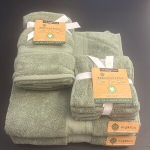 8pc ECOEXISTENCE Organic The Organic Bath Towel Set - 100% Organic Cotton Loops